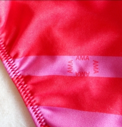 Bikini Rojo-Rosa con tiras regulables en internet