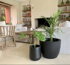 Cuenco Fibra de vidrio Negro y Blanco Diámetro 50 cm