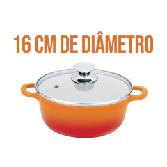 Caçarola de Alumínio Revestimento Cerâmico Laranja - Clink - loja online