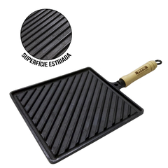 BIFETEIRA FERRO FUND.(RIG) QUADR.ESTRIAD.22 X 22CM 91