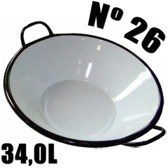 TACHO ESMALTADO SUZANPECAS BRANCO 26" 13009 - Click Ud