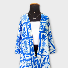 Kimono estampa verão azul - comprar online