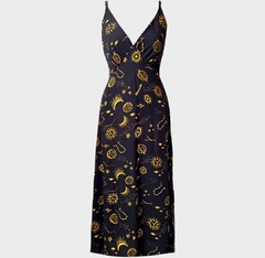 Vestido longo estampa kósmos