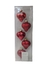 Corazones Vidrio Rojos x5