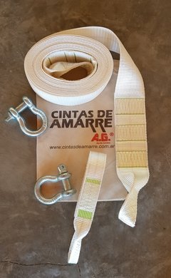 2 Eslingas Rescate 4x4 Off Road + 2 Grilletes + Bolsa Transporte