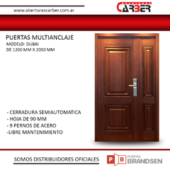 PUERTAS MULTIANCLAJES BRANDSEN DE SEGURIDAD ABERTURAS CARBER