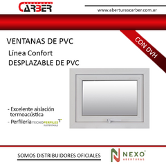 Brazo de Empuje desplazable de PVC Linea SMARTLIFE Blanco de 0,60 x 0,90 DVH 4/9/4 VENHAUSEN