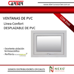 Brazo de Empuje desplazable de PVC Linea SMARTLIFE Blanco de 1,20 x 0,60 DVH 4/9/4 VENHAUSEN