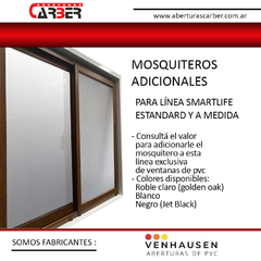 Ventana de PVC Blanco linea SMARTLIFE 2,00 x 0,90 CON DVH SIMIL MADERA MUCHTEK TECNOPERFILES - comprar online