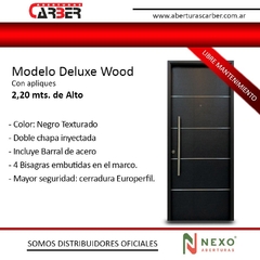 Puerta 1,00 x 2,20 NEXO Foliado PVC Texturado con Apliques DK081 - comprar online