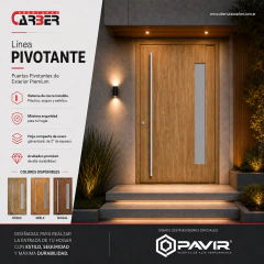 Puerta PIVOTANTE PAVIR con Postigo Simil Madera FRESNO - CAOBA - ROBLE 1,10 x 2,05