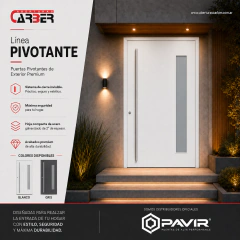Puerta PIVOTANTE PAVIR con Postigo BLANCO - NEGRO 1,30 x 2,30