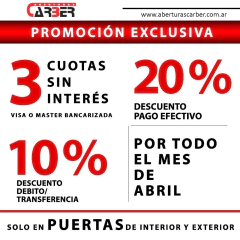 Puerta De Aluminio MODELO 1/2 VIDRIO ENTERO De 0,80 X 2,00 Linea Herrero en internet