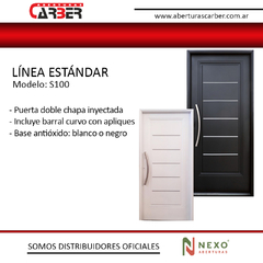 puerta doble chapa inyectada s100 nexo aberturas carber