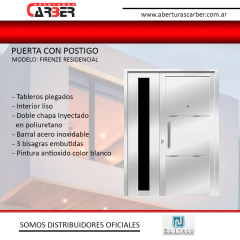 Puerta Residencial 1,20 x 2,00 Italo Firenze CH18 con Barral - comprar online