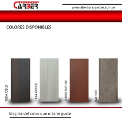 Puerta Placa Melamina Texturada LUM Marco Aluminio 70/80 CUBO - Aberturas Carber