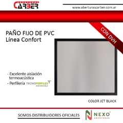 Ventana PVC 1,00 x 0,60 DVH 2 hojas corredizas color Negro Jet Black - comprar online