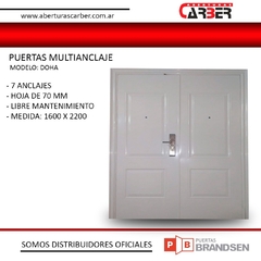 PUERTA MULTIANCLAJE PUERTA DE EXTERIOR PUERTA DE SEGURIDAD PUERTA BLINDADA ABERTURAS CARBER BRANDSEN