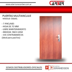 PUERTA MULTIANCLAJE PUERTA DE EXTERIOR PUERTA DE SEGURIDAD PUERTA BLINDADA ABERTURAS CARBER BRANDSEN