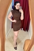vestido curto drapeado - KL Roupas e Acessórios