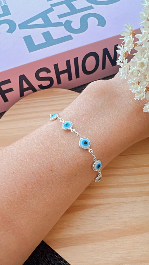 Pulseira Olho Grego Prata