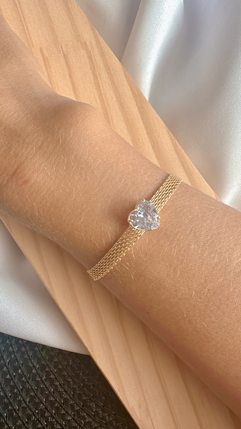 Pulseira Fita Coração