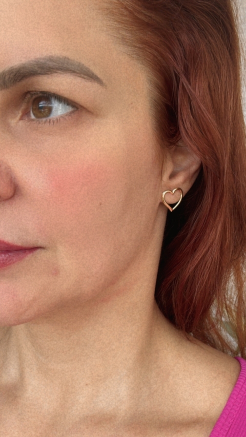 Brinco Coração Vazado