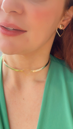 Choker 3 corações na internet