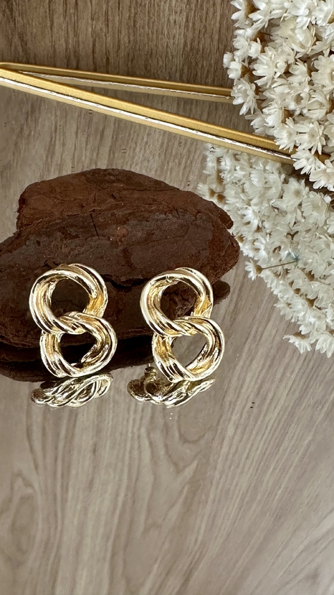 Brinco Elos Corrente Dourado