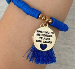 Pulseira Fimo Azul Hoponopono - comprar online
