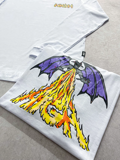 Camiseta 100% algodão - Fogo Manga Longa