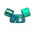 Boia Infantil Colete Dinossauro Espacial Especial Azul E Verde Sea Float
