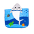 Toalha Poncho Aventuras BubaZoo Bebê Criança Piscina Roupão