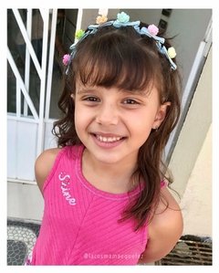 Tiara Clip Jeans - Ateliê Mamãe Que Fez
