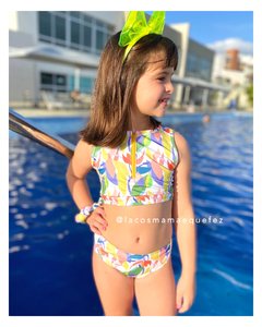 Biquíni c/ Zíper Estampado - acompanha scrunchie