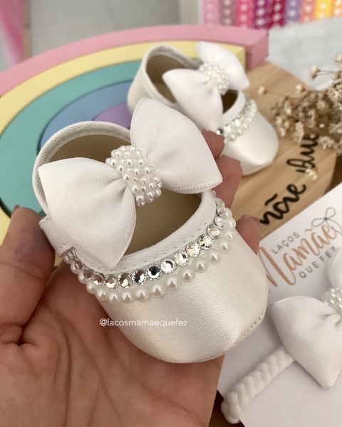 Sapatinho de Bebê | Luxo - Branco