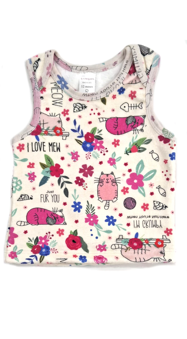 Chaleco polar soft gatita gris