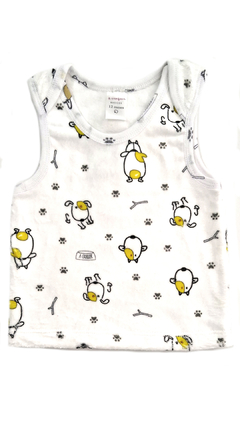 Chaleco Polar soft Bebe Perritos Blanco - comprar online
