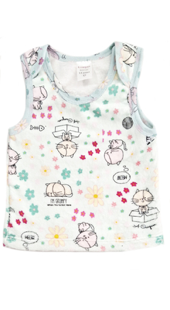 Chaleco Polar soft Gatita Aqua - comprar online