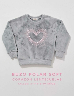 Buzo Polar Soft Corazon Lentejuelas - comprar online
