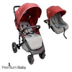 COCHECITO TRAVEL SYSTEM PREMIUM BABY TUTS PRO ROJO
