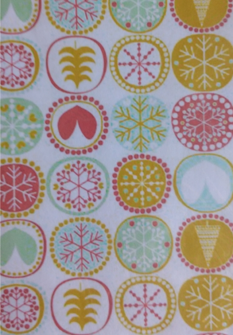 1 HOJA GRANDE Copos de nieve n° 4- medida 41x29cm de 90g- Navideño