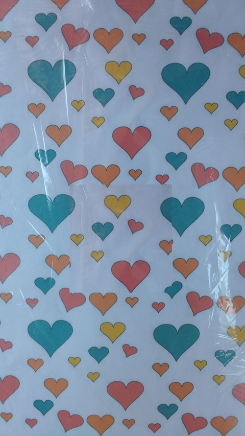 1 HOJA GRANDE CORAZONES- medida 41x29cm de 120g