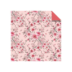 12 hojas CHERRY BLOSSOM 15x15cm- Bifaz. Marca Tuttle