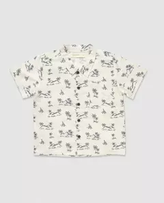 Camisa lino estampado (C ISLAND) - comprar online