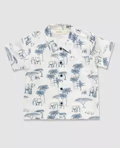 Camisa lino estampado (C ELEPHANT)