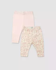 Pantalon liso + Pantalon estampado (PBN LAPINPK)