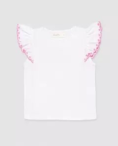 Remera con volados bordados (R JAZMIN) - comprar online