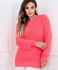 Blusa em trico manga balonê