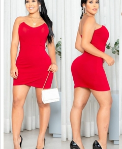 Vestido corselet em poliamida acetinada